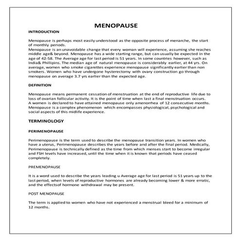 Menopause | PPTX