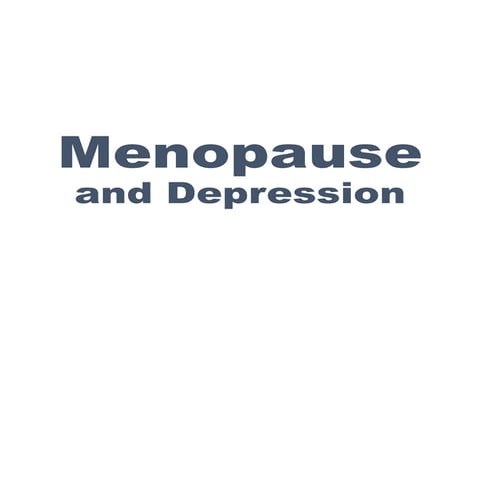 Menopause and depression
