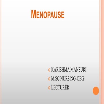 Menopause ppt 