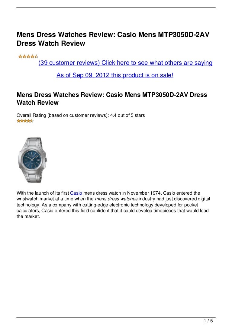 casio dress watch review
