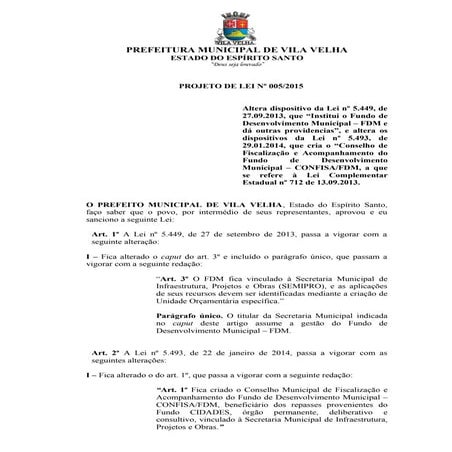 Mensagem 005 2015_ e projeto de lei_005_2015_altera dispositivo da lei nº 5.449