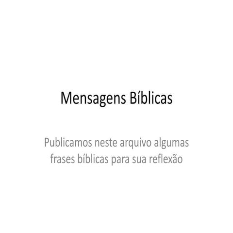 Mensagens bíblicas