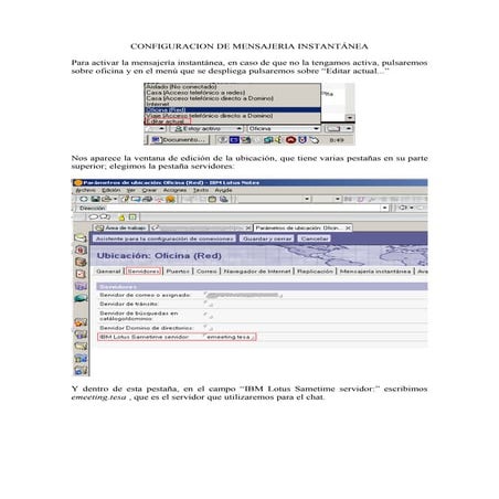 Mensajería instantánea en lotus | PDF