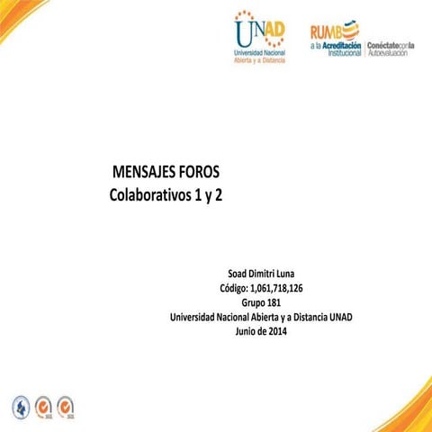 Mensajes foro colaborativo