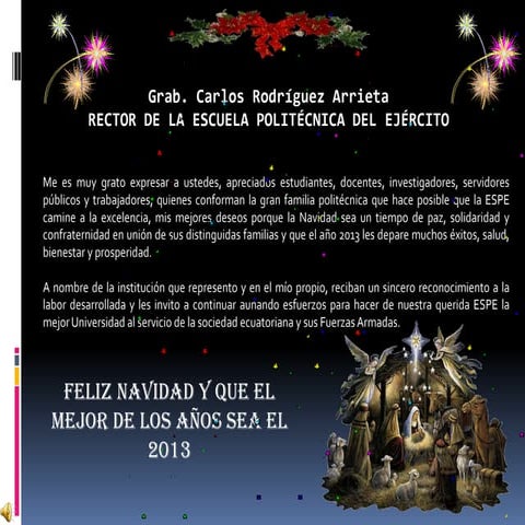 Mensaje Navideño Sr. Rector ESPE