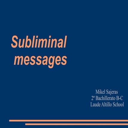 Subliminal message | PDF