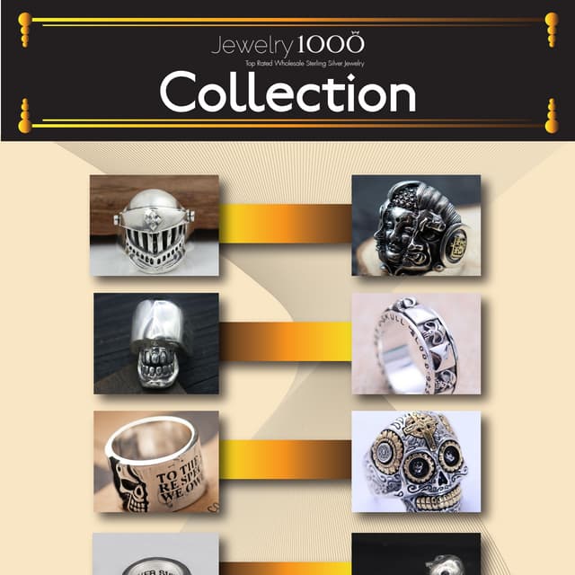 Mens biker rings collection