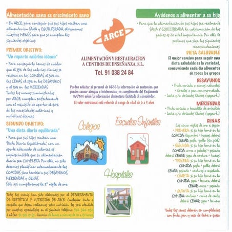 Menú comedor escolar septiembre Blas de Otero