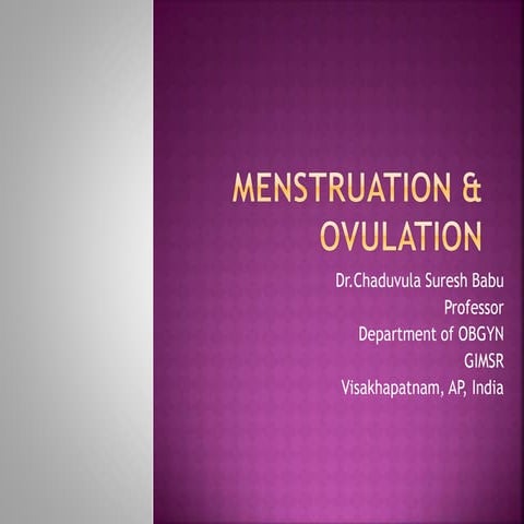 Menstruation and Ovulation