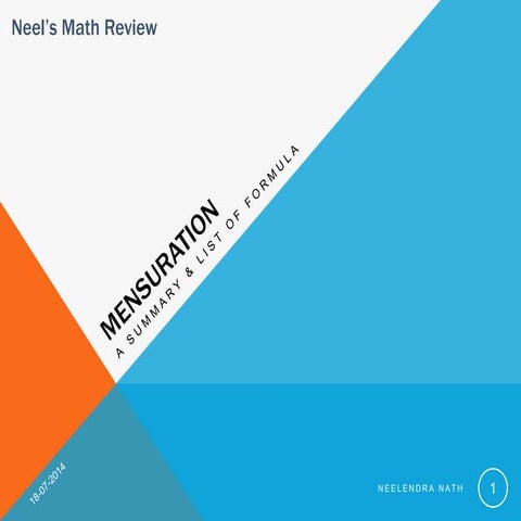 Mensuration formuales
