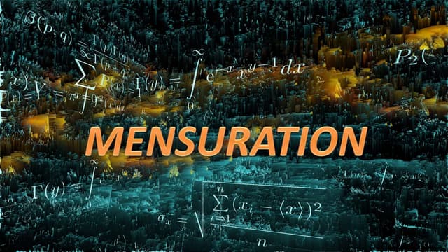 Mensuration PPT CLASS 8 NCERT