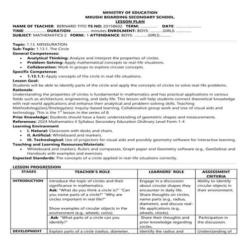 Mensuration Form 1 Lesson Plans for Secondaryschools.pdf