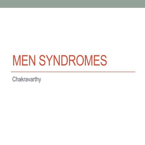 Men syndromes