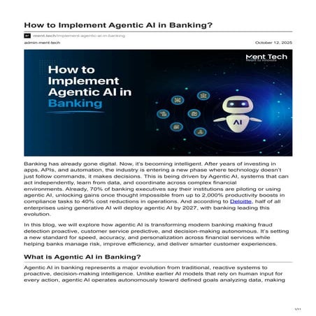 How AI is Reshaping the Banking Experience: Key Innovations | PDF