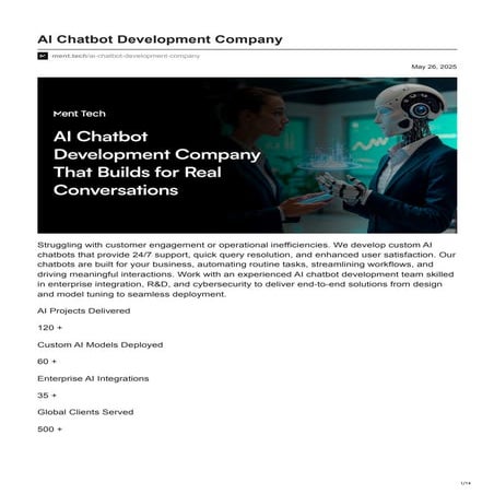 AI Chatbot Development Service: Explained | PDF
