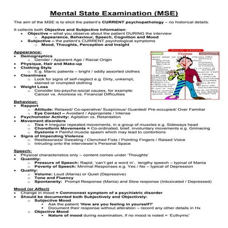 Mental State Examination (MSE)