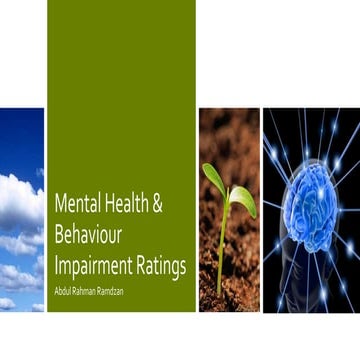Mental Health & Behavior Impairment Ratings