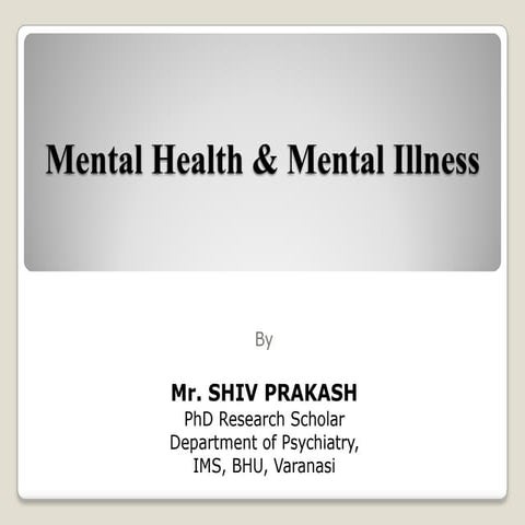 Mental Health Nursing by Mumtaz Ali Khanpptx