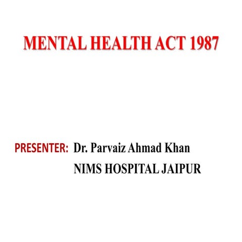 Mental health act 1987