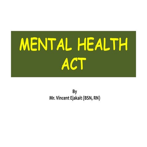 Mental health act kenya
