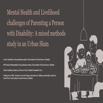 Mental Health and Livelihood of Parents Caring for Children with ...