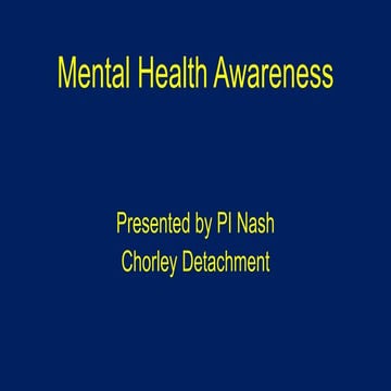 Mental health awareness presentation