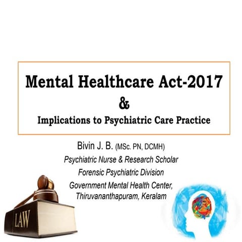 Mental healthcare act 2017