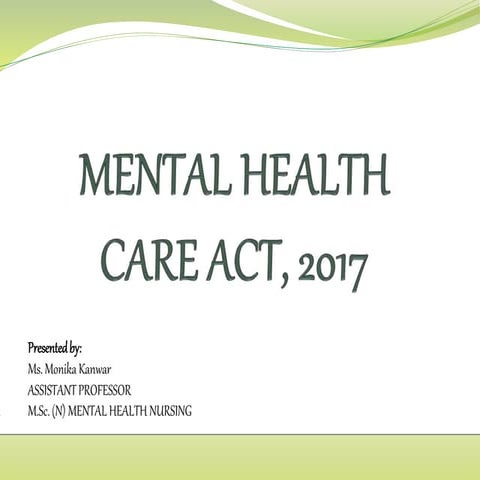 Mental Health Care Act, 2017