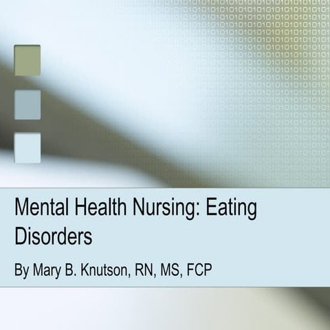Mental health eating disorders
