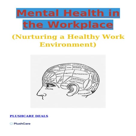 MENTAL HEALTH IN THE WORKPLACE | PDF