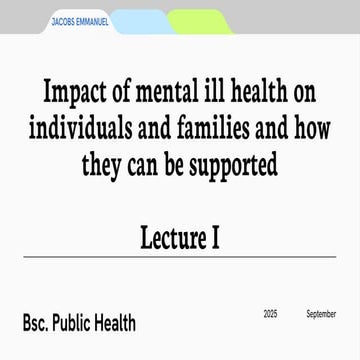 Mental Health Lecture I: Living with Anxiety, Depression, Psychosis, Addictio...