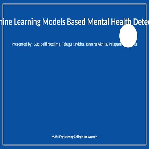 Machine Learning Models for Early Mental Health Disorder Detection in ...