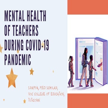 Mental health of teachers during covid 19 pandemic - ppt | PDF