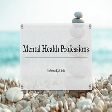 Mental health professions