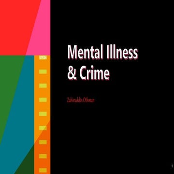 Mental illness & crime 2020