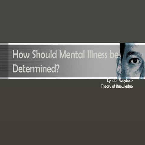 Mental illness in a societal context