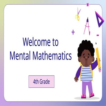 Mental Math for 4th grade “multiplication/addition/subtraction” | PPTX