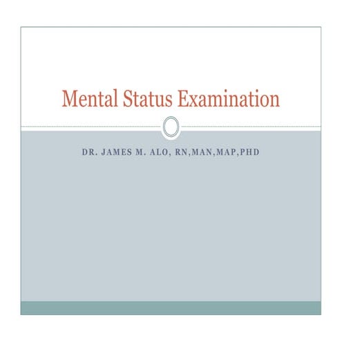 Mentalstatusexaminatioin drjma