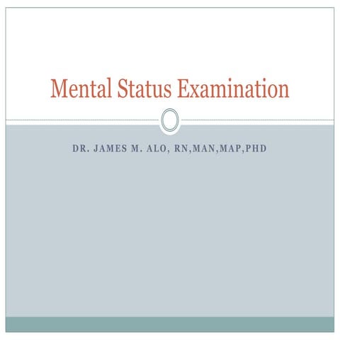 Mentalstatusexaminatioin drjma