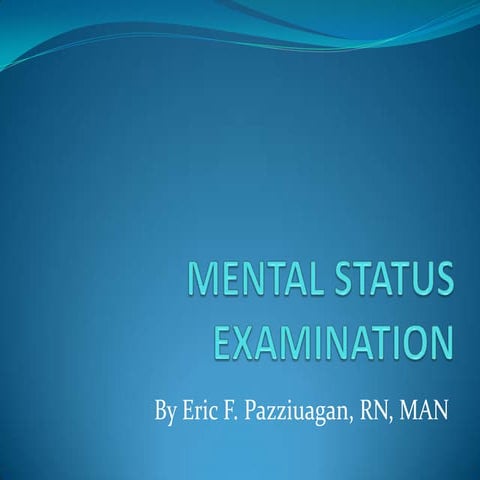 Mental status examination
