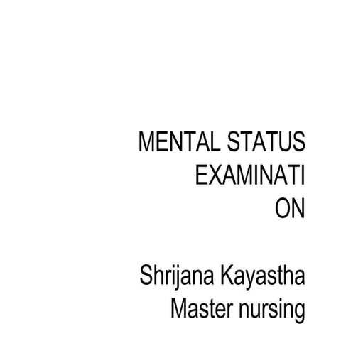 Mental status  examination (1) converted