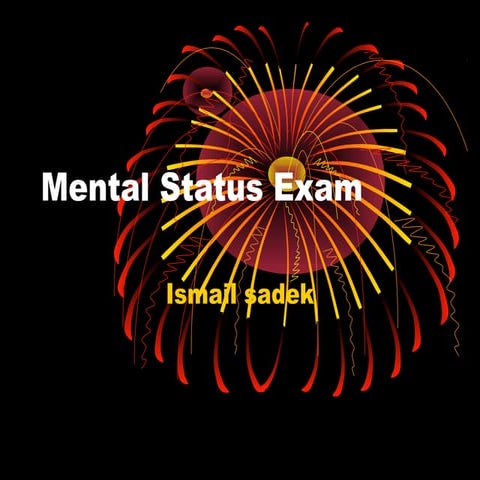 Mental status exam