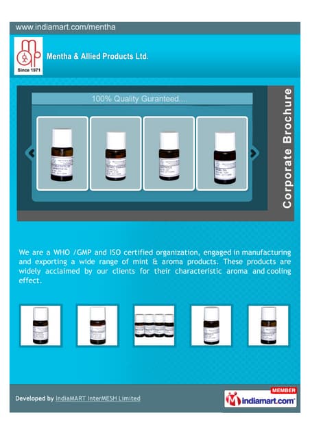 Mentha & Allied Products Limited, N...