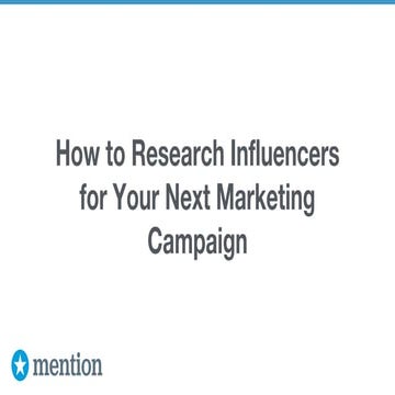 Webinar: How to Research Influencers for Your Next Marketing Campaign