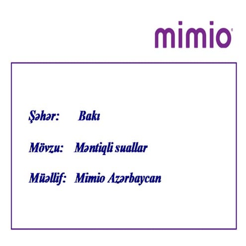 Məntiqli suallar | PDF
