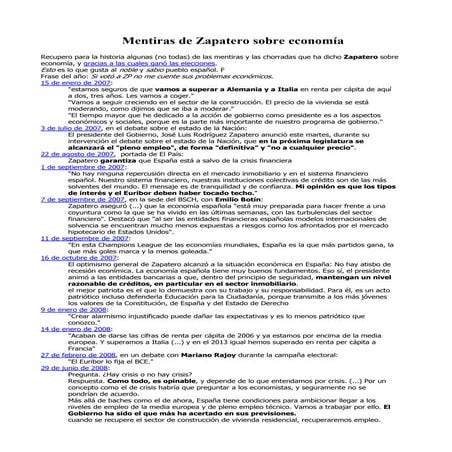 Economía Zapatero