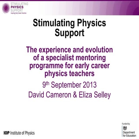 Mentoring for Early-Career Physics Teachers (Institute of Physics)