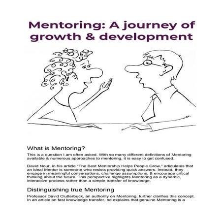 Mentoring - A journey of growth & development