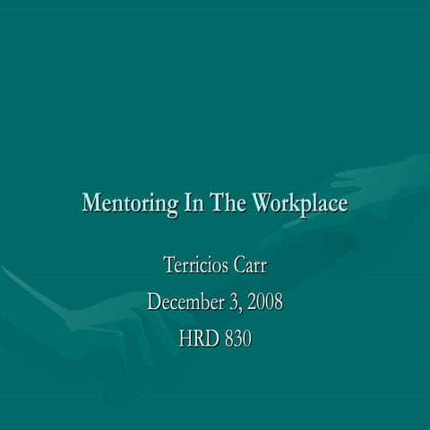Mentoring In The Workplace