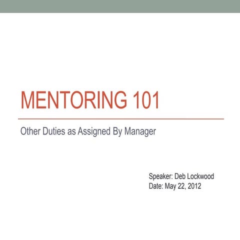 MENTORING POWERPOINT | PPT